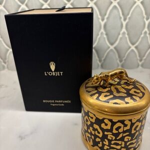 L'Objet Leopard Candle NIB, read description